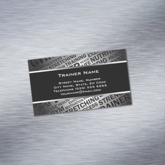 パーソナルトレーナー磁気名刺 マグネット名刺 (インサイチュ)