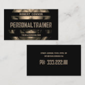パーソナルトレーナー筋マン体ブラックカード 名刺 (正面/裏面)