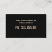 パーソナルトレーナー筋マン体ブラックカード 名刺 (裏面)