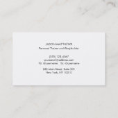 パーソナルトレーナー素朴ダンベルロゴフィットネス 名刺 (裏面)