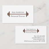 パーソナルトレーナー茶色の名刺 名刺 (正面/裏面)