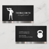 パーソナルトレーナー金属トリム 名刺 (正面/裏面)