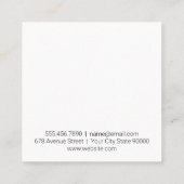 パーソナルトレーナー |アームフレックス スクエア名刺 (裏面)