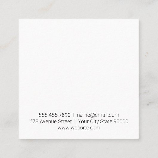 パーソナルトレーナー |アームフレックス スクエア名刺 (裏面)