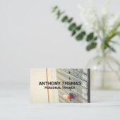 パーソナルトレーナー | ウエイトプレートジムマシン 名刺 (スタンド正面)