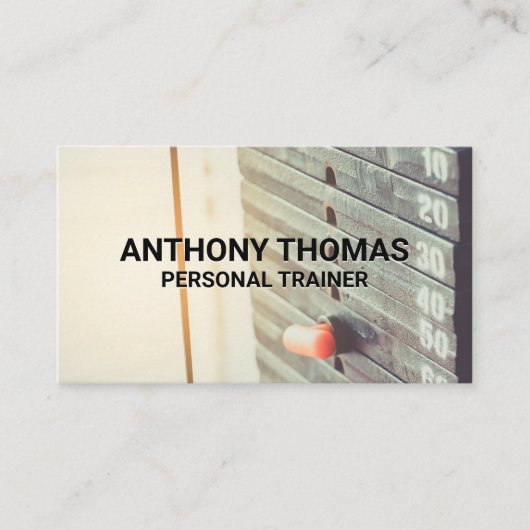 パーソナルトレーナー | ウエイトプレートジムマシン 名刺 (正面)