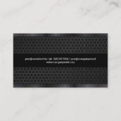 パーソナルトレーナー | ガンメタルトリム | 炭素繊維 名刺 (裏面)