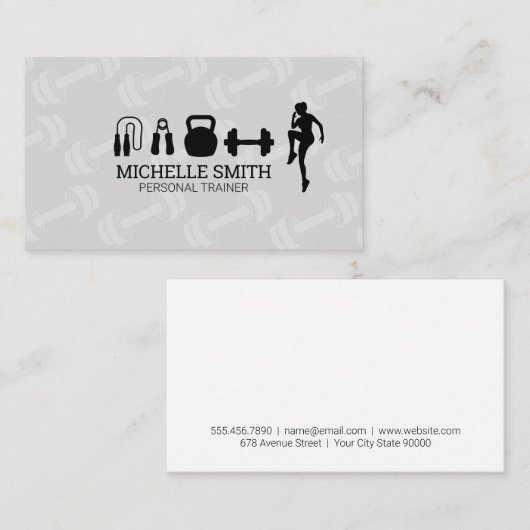パーソナルトレーナー |ジム設備 名刺 (正面/裏面)