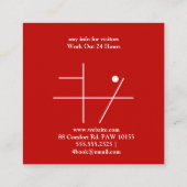 パーソナルトレーナー/ジム/フィットネス スクエア名刺 (裏面)