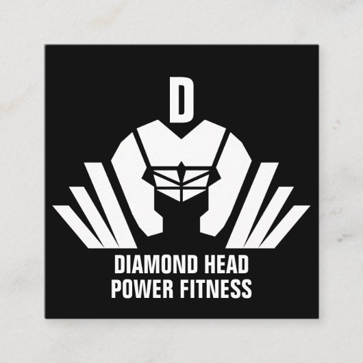 パーソナルトレーナー/ジム/フィットネス スクエア名刺 (正面)