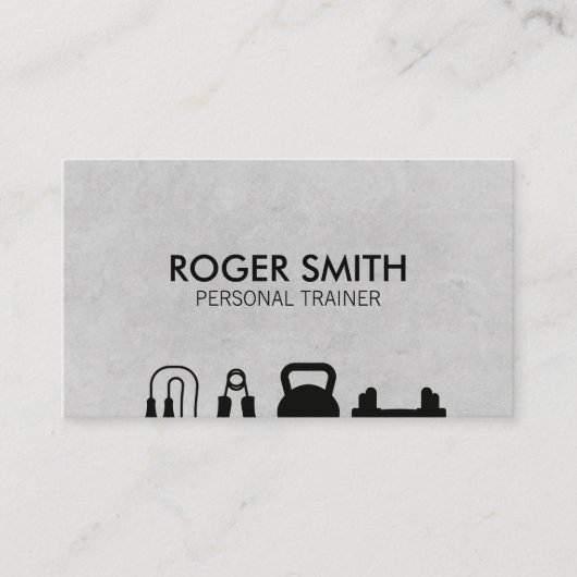 パーソナルトレーナー | トレーニングトレーニング機器 名刺 (正面)