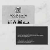 パーソナルトレーナー | トレーニングトレーニング機器 | QR 名刺 (正面/裏面)