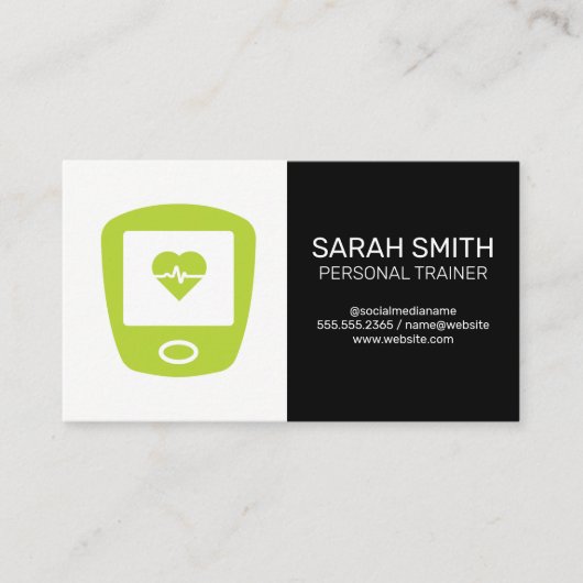 パーソナルトレーナー |ハート監視センサー 名刺 (正面)