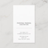 パーソナルトレーナー、フィットネスインストラクターロゴ 名刺 (裏面)