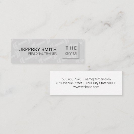 パーソナルトレーナー |フィットネスインストラクター スキニー名刺 (正面/裏面)