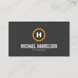 パーソナルトレーナー、フィットネスギアモノグラムinオレンジ 名刺