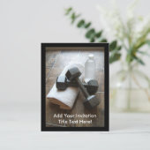 パーソナルトレーナー/フィットネスダンベルタオル&ウォーター 招待状 (スタンド正面)