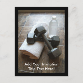 パーソナルトレーナー/フィットネスダンベルタオル&ウォーター 招待状