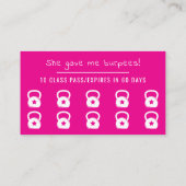 パーソナルトレーナー/フィットネス10クラスパス 名刺 (裏面)