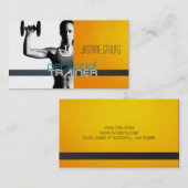 パーソナルトレーナー、フィットネス、女性、レディ、ジム 名刺 (正面/裏面)