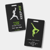 パーソナルトレーナー，ヨガインストラクターバッジ バッジ (表裏)