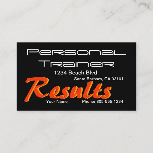 パーソナルトレーナー 名刺 (正面)