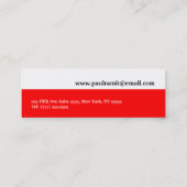 パーソナルトレーナー（赤）縦書き名刺 スキニー名刺 (裏面)