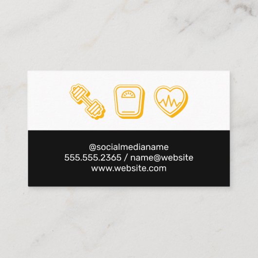 パーソナルトレーナー |重量スケールハートモニター 名刺 (裏面)