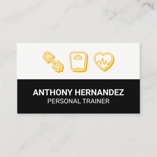 パーソナルトレーナー |重量スケールハートモニター 名刺 (正面)