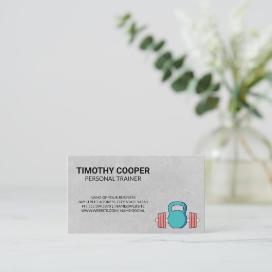 パーソナルトレーナー | Kettle Bell Barbellのウェイト 名刺 (スタンド正面)