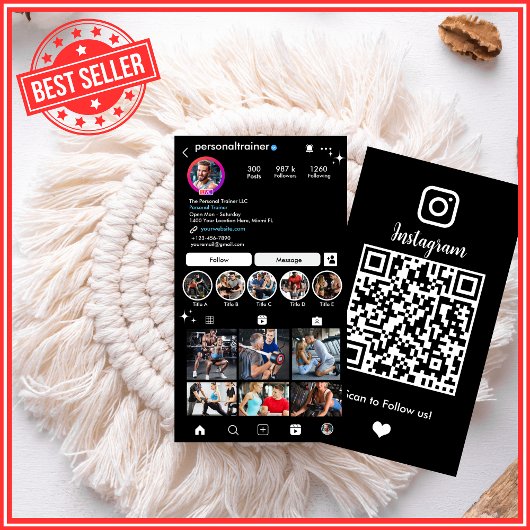 パーソナルトレーナーInstagram名刺 名刺