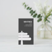 パーソナルトレーニングインストラクターシンプルブラック 名刺 (スタンド正面)
