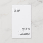 パーソナルトレーニングインストラクターシンプルブラック 名刺 (裏面)