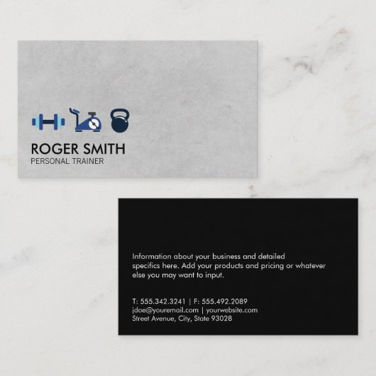 パーソナルトレーニングジム設備 名刺 (正面/裏面)