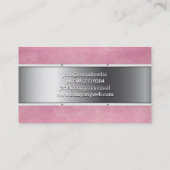 パーソナルトレーニングセッション |メタルピンクグランジ 名刺 (裏面)