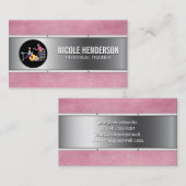 パーソナルトレーニングセッション |メタルピンクグランジ 名刺 (正面/裏面)