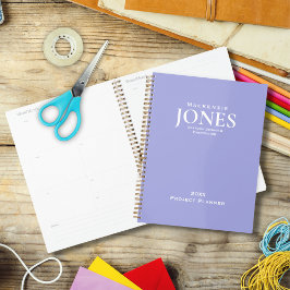 パーソナルネームブランドビジネスロゴモダン紫 プランナー手帳