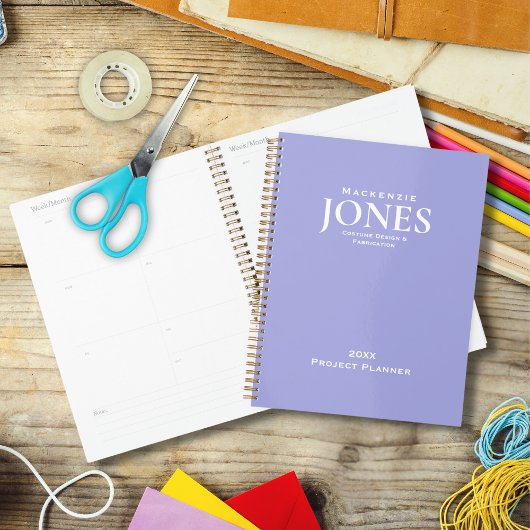 パーソナルネームブランドビジネスロゴモダン紫 プランナー手帳