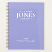 パーソナルネームブランドビジネスロゴモダン紫 プランナー手帳 (正面)