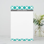 パーソナルノートかわいい大きな水玉模様はっきりしたの玉緑 便箋 (スタンド正面)