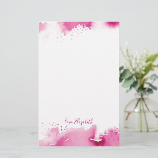 パーソナルノート頭が切れるダークかわいらしピンクの水色 便箋 (スタンド正面)