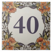 パーソナルハウスナンバープレートハワイフローラプラーク タイル (正面)