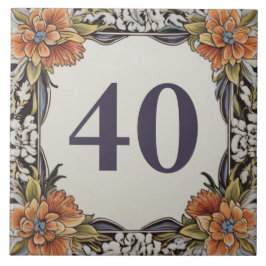 パーソナルハウスナンバープレートハワイフローラプラーク タイル