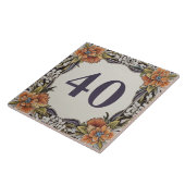 パーソナルハウスナンバープレートハワイフローラプラーク タイル (側面)