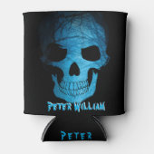 パーソナルハロウィーン怖いブルーナイトスカル 缶クーラー (正面)