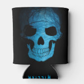 パーソナルハロウィーン怖いブルーナイトスカル 缶クーラー (裏面)