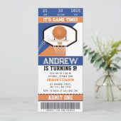 パーソナルバスケットボールコートサイド誕生日チケット 招待状 (スタンド正面)