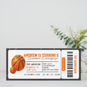 パーソナルバスケットボールダンクフェストバースデーパーティーパス 招待状 (スタンド正面)