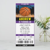 パーソナルバスケットボールチケット誕生日スポーツ 招待状 (スタンド正面)