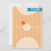 パーソナルバスケットボールテーマベビーシャワースラムダンク 招待状 (裏面)